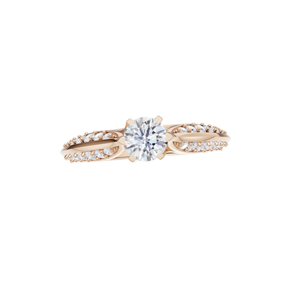 Elegant Aura Solitaire Diamond Ring