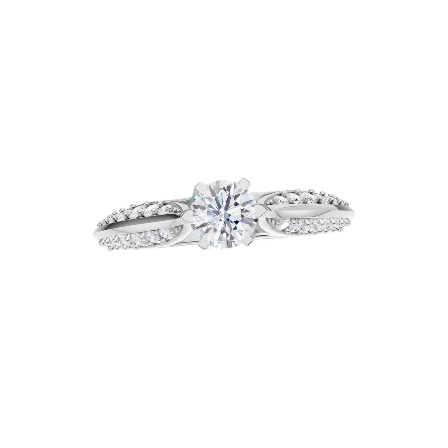 Elegant Aura Solitaire Diamond Ring