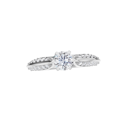 Elegant Aura Solitaire Diamond Ring