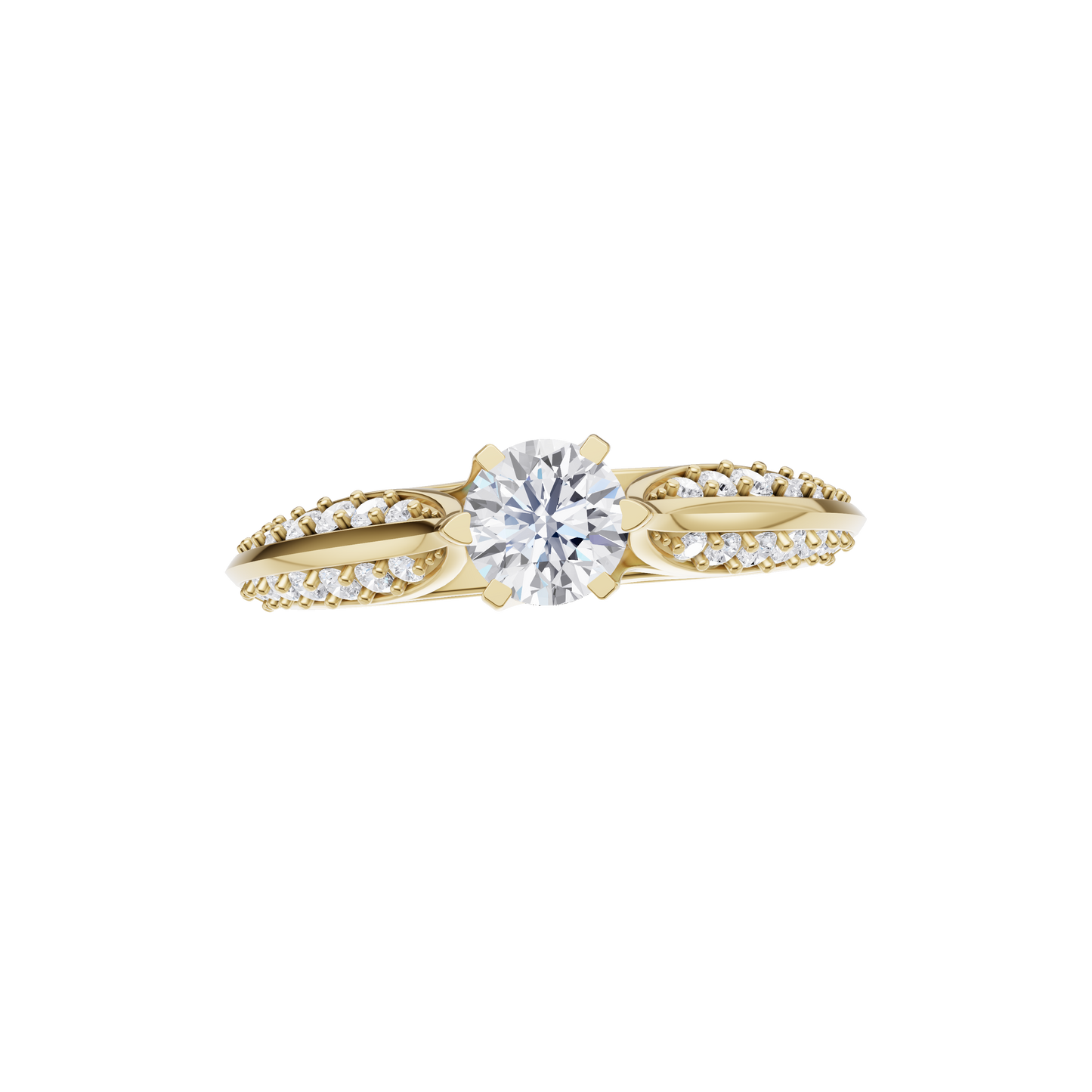Elegant Aura Solitaire Diamond Ring
