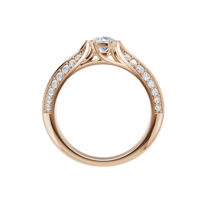 Elegant Aura Solitaire Diamond Ring