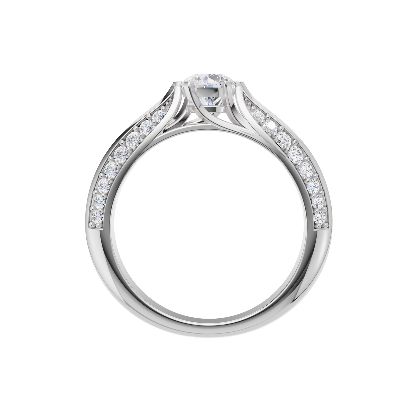 Elegant Aura Solitaire Diamond Ring