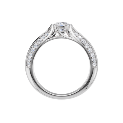 Elegant Aura Solitaire Diamond Ring