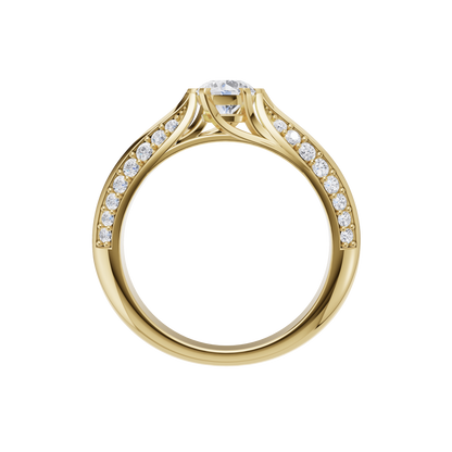 Elegant Aura Solitaire Diamond Ring