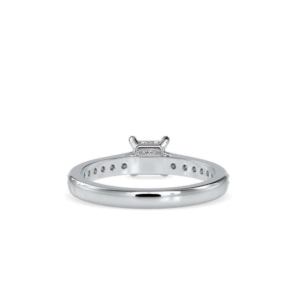 Royal Pave Princess Cut Solitaire Ring