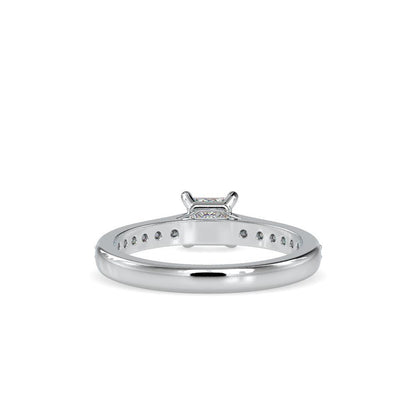 Royal Pave Princess Cut Solitaire Ring