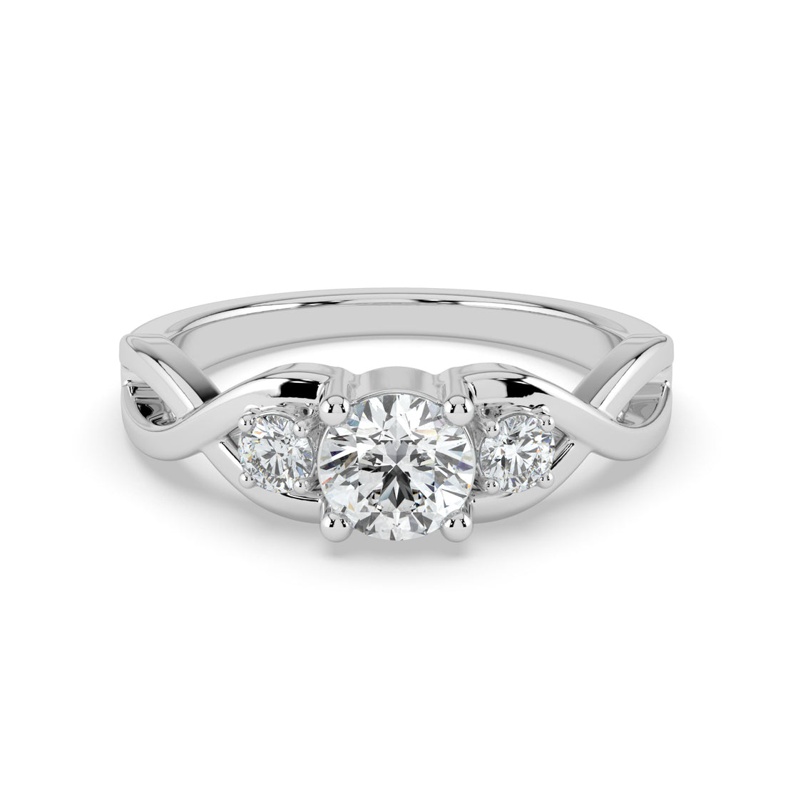 Trinity Sparkle Solitaire Ring