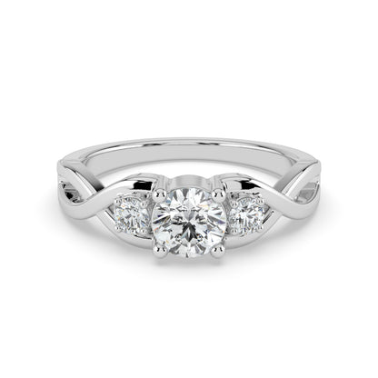 Trinity Sparkle Solitaire Ring