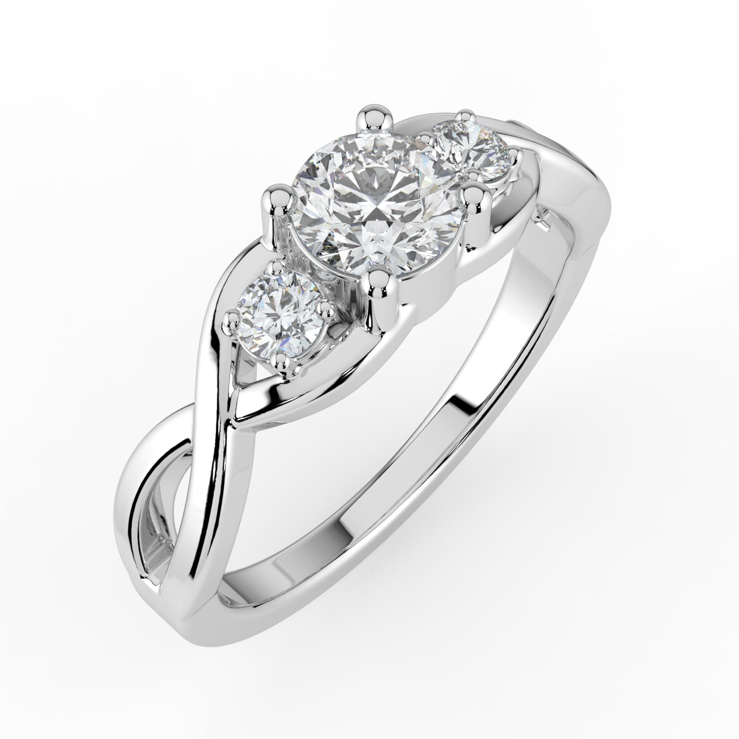 Trinity Sparkle Solitaire Ring