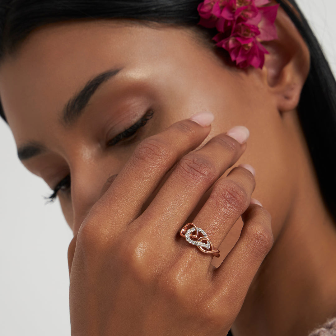 Infinity Knot Diamond Ring