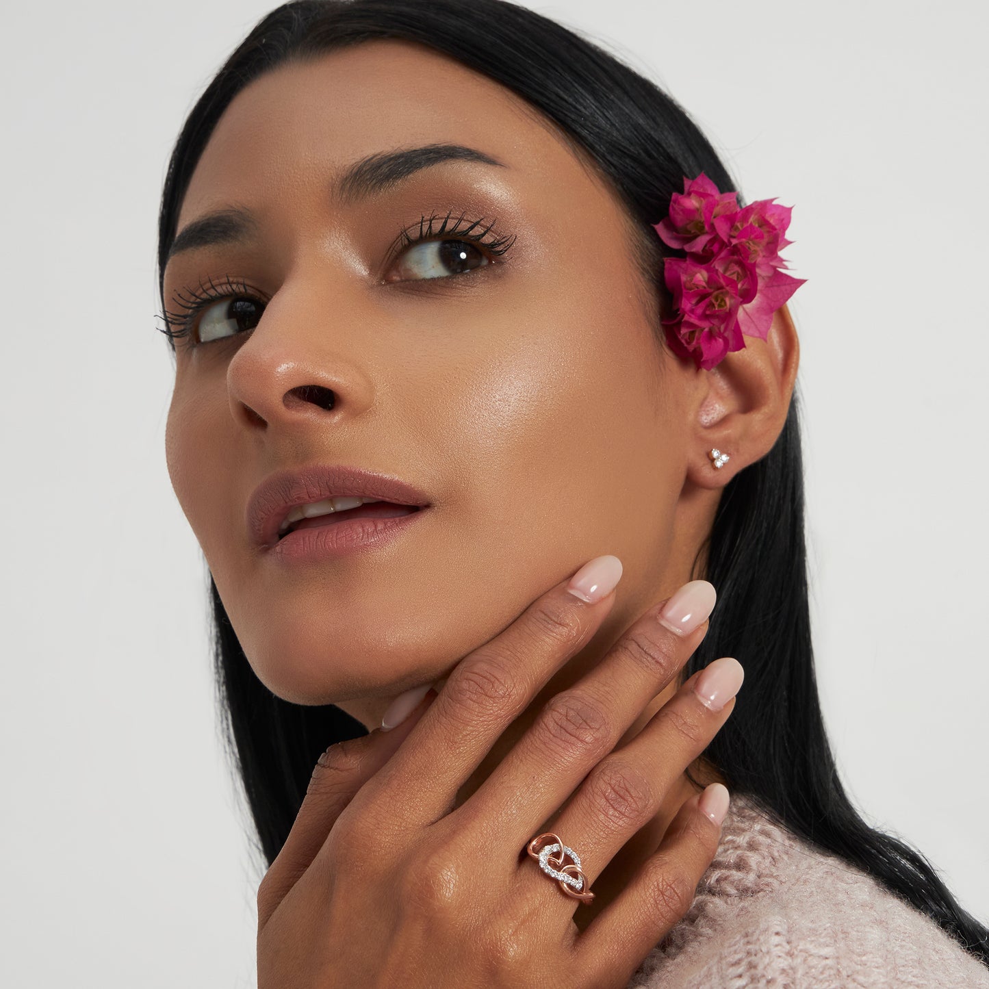 Infinity Knot Diamond Ring