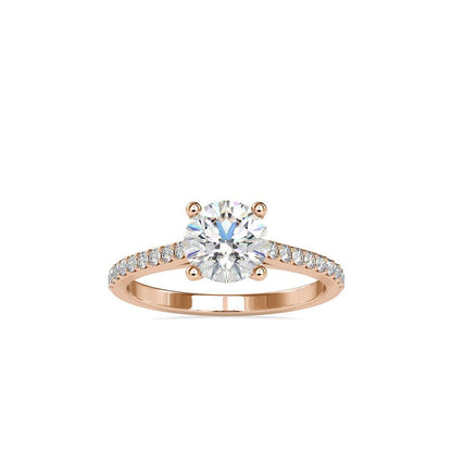 1.6 carat Round Solitaire with Pave Ring