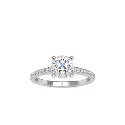 1.6 carat Round Solitaire with Pave Ring