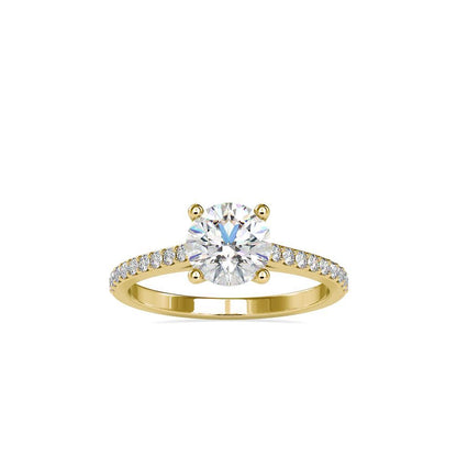 1.6 carat Round Solitaire with Pave Ring