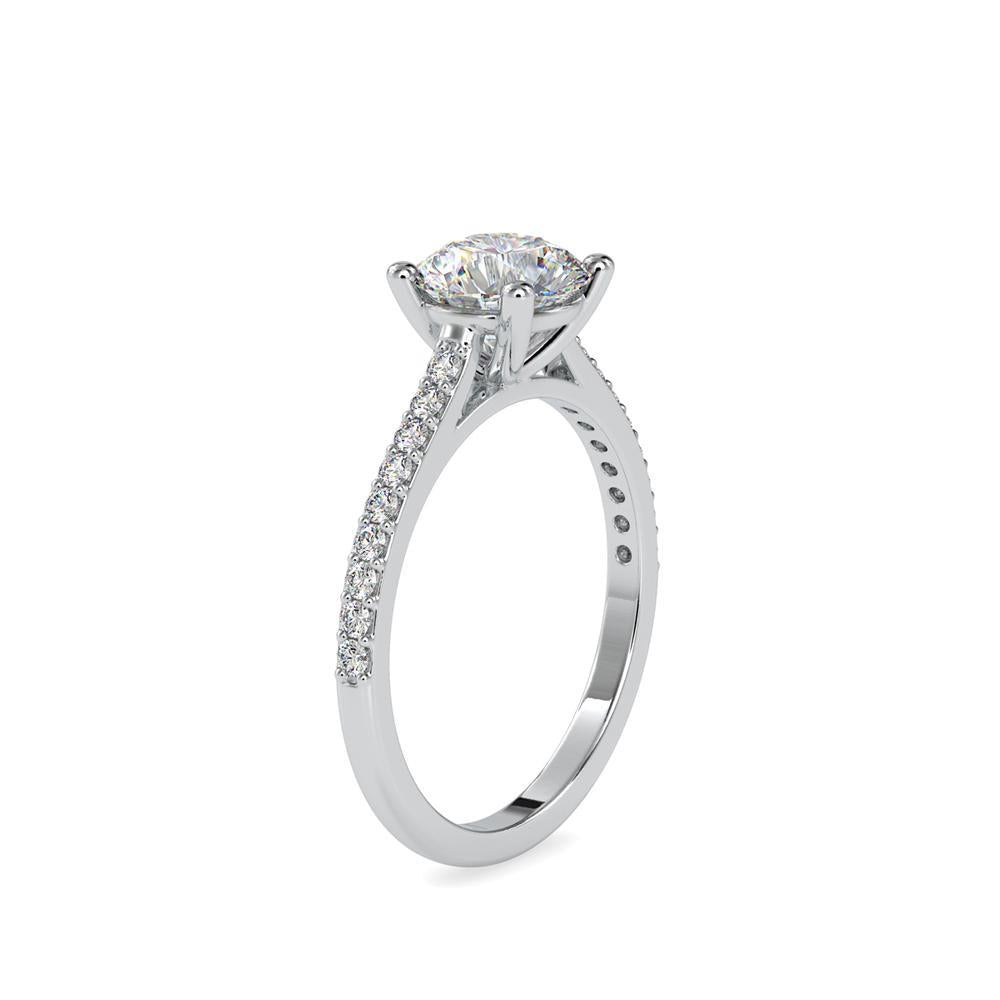 1.6 carat Round Solitaire with Pave Ring