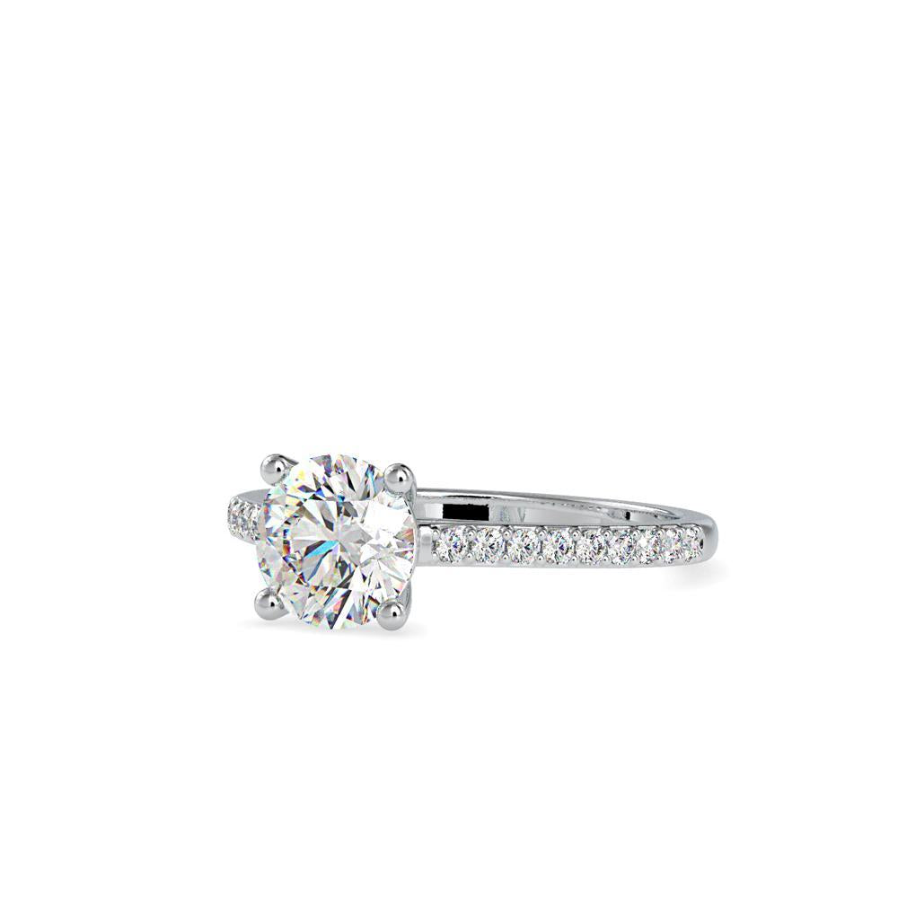 1.6 carat Round Solitaire with Pave Ring