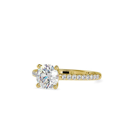 1.6 carat Round Solitaire with Pave Ring