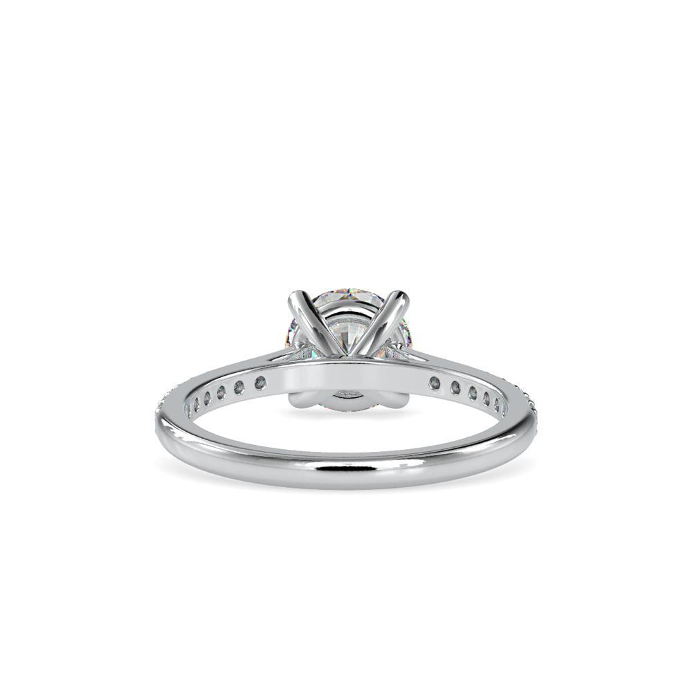 1.6 carat Round Solitaire with Pave Ring
