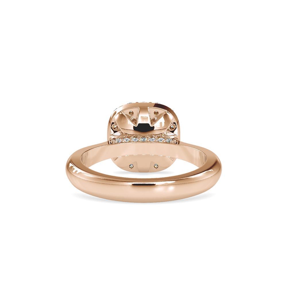 Crowned Halo Solitaire Diamond Ring
