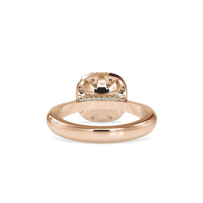 Crowned Halo Solitaire Diamond Ring