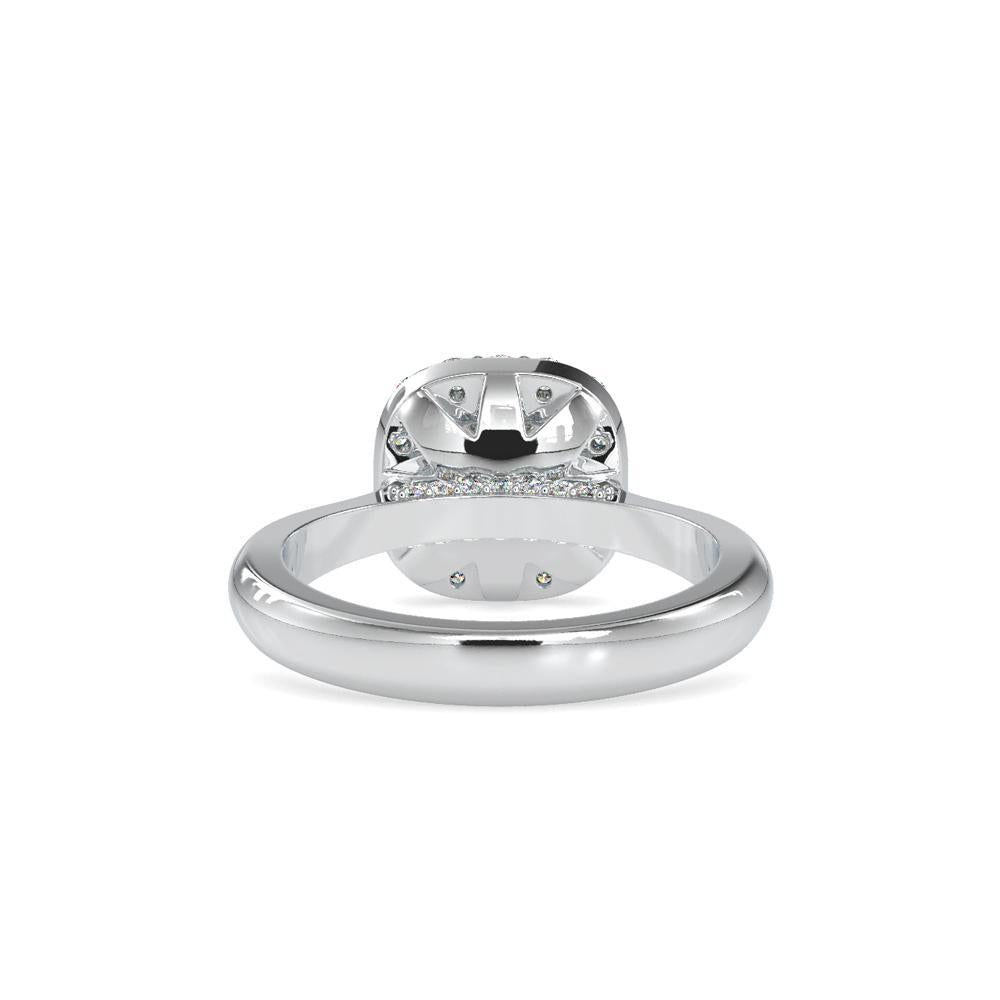 Crowned Halo Solitaire Diamond Ring