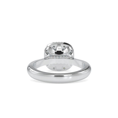 Crowned Halo Solitaire Diamond Ring