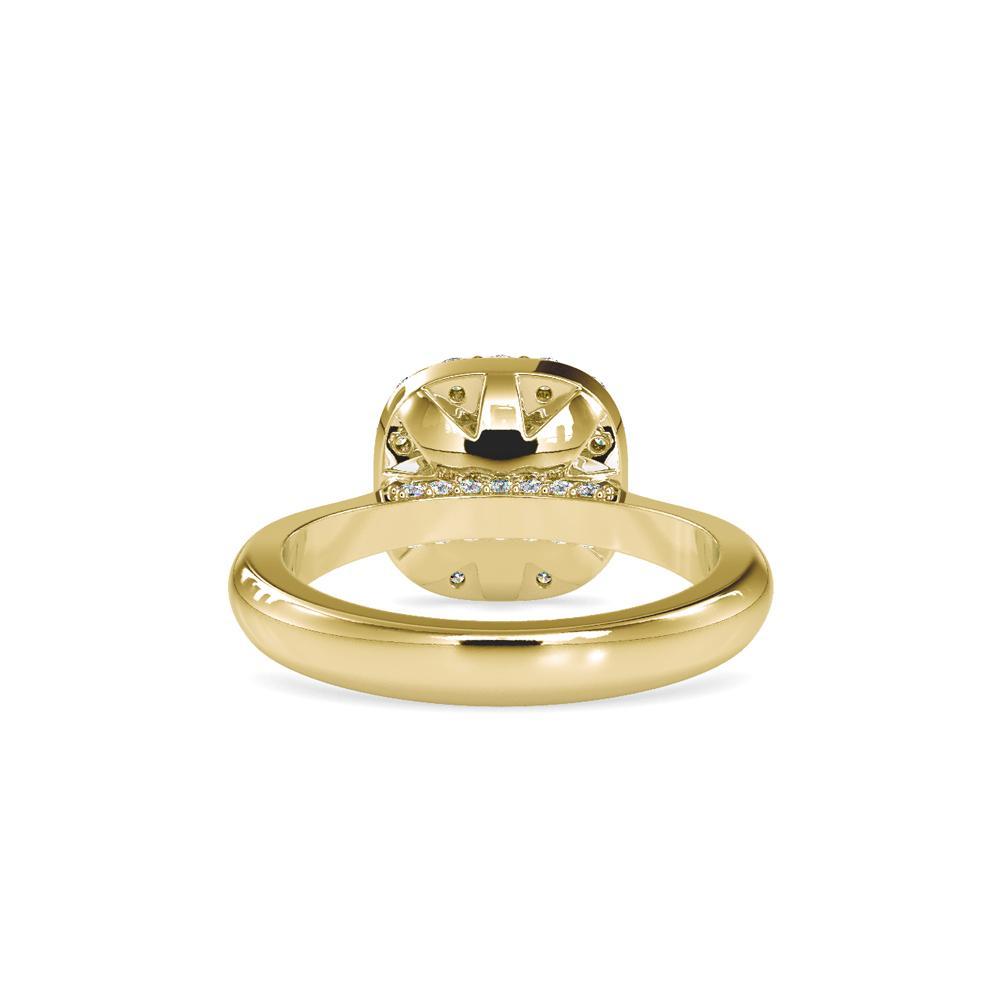 Crowned Halo Solitaire Diamond Ring
