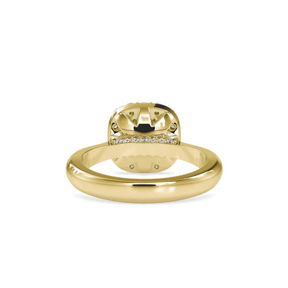 Crowned Halo Solitaire Diamond Ring
