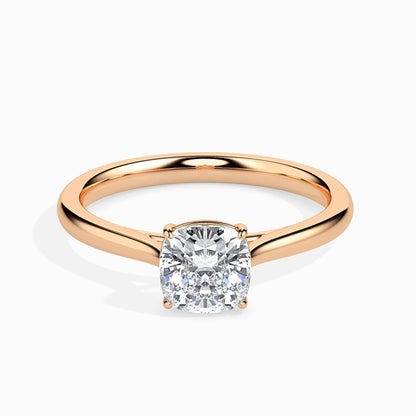 60 Cent Cushion Solitaire Ring