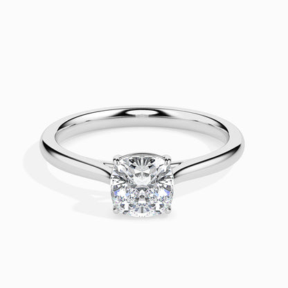 60 Cent Cushion Solitaire Ring