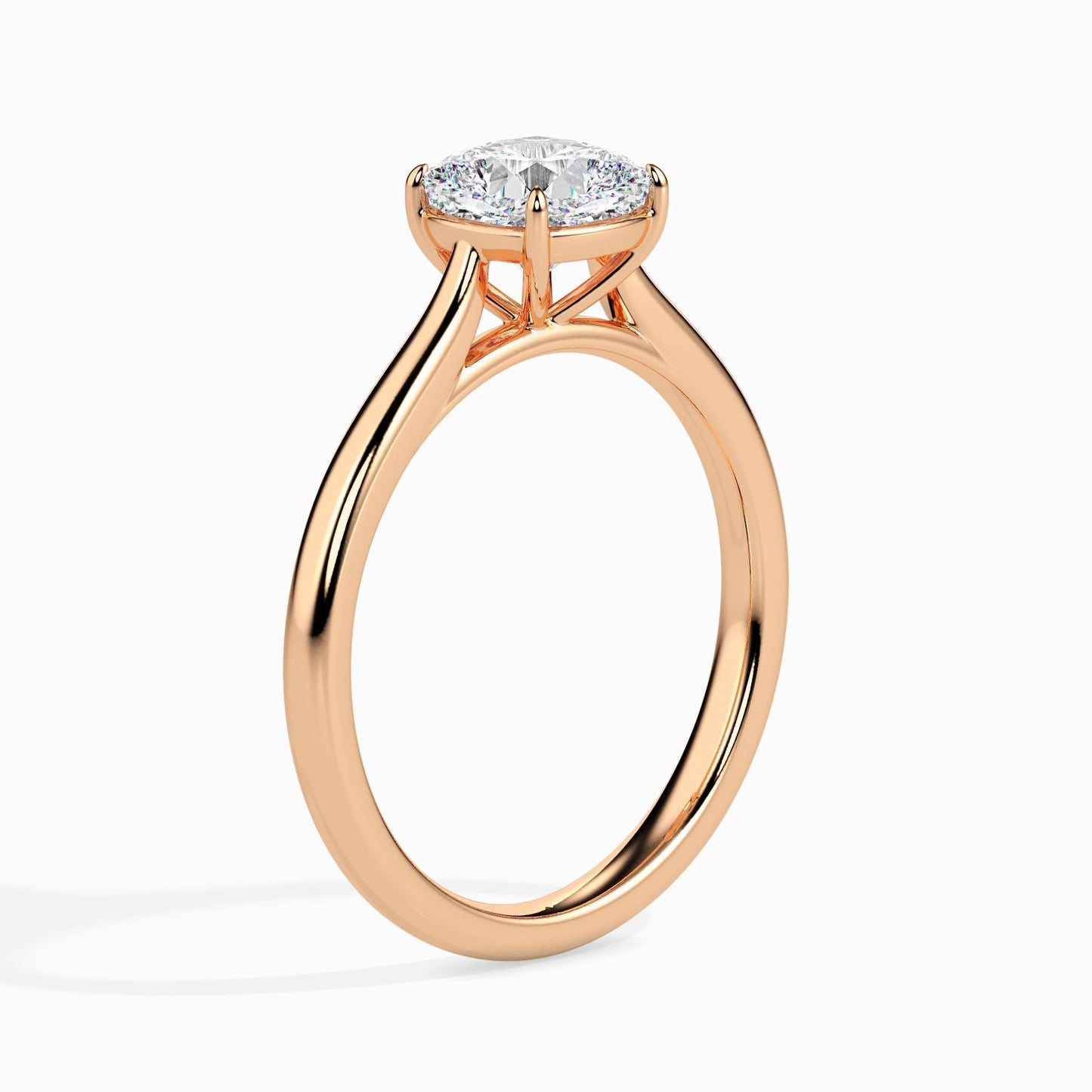60 Cent Cushion Solitaire Ring