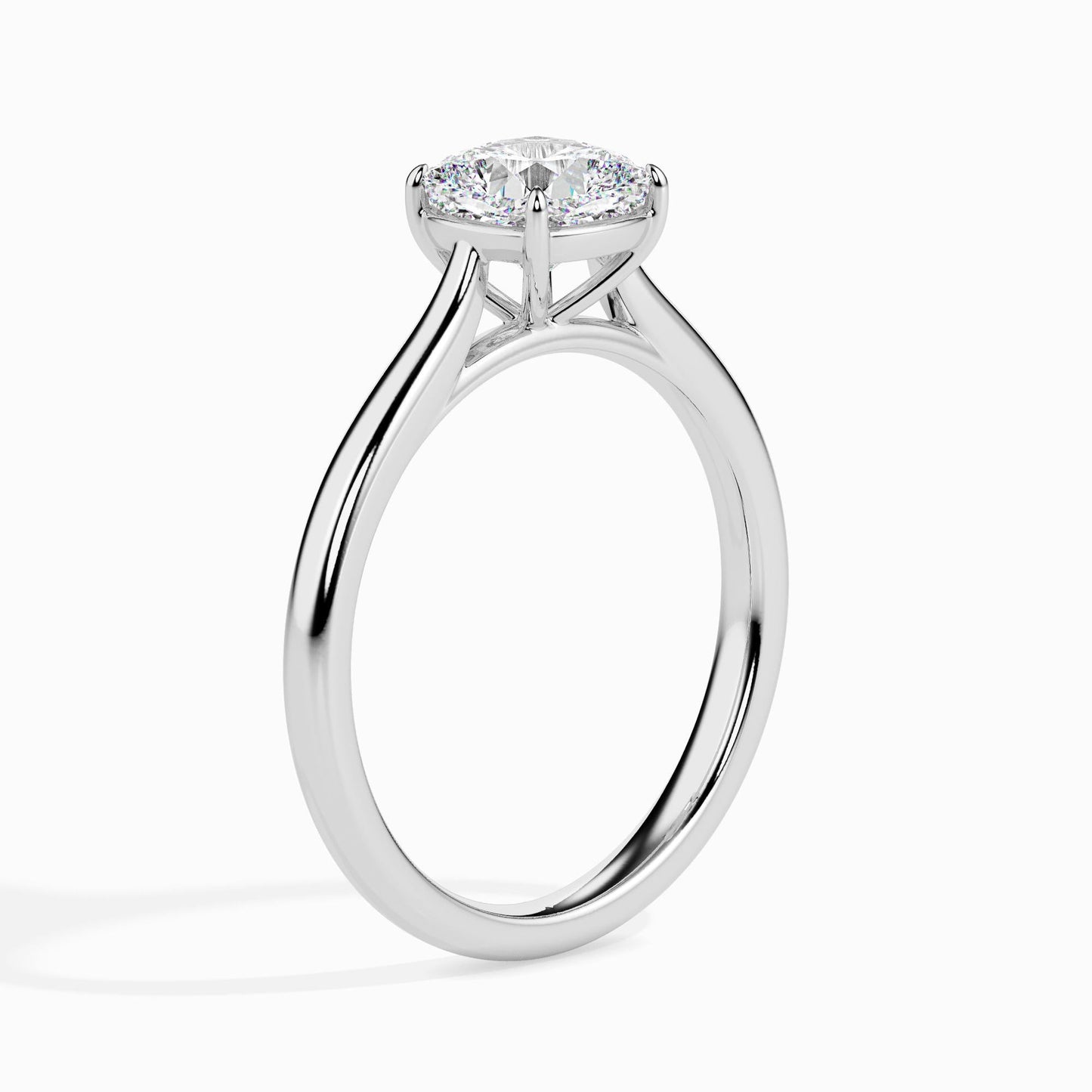 60 Cent Cushion Solitaire Ring