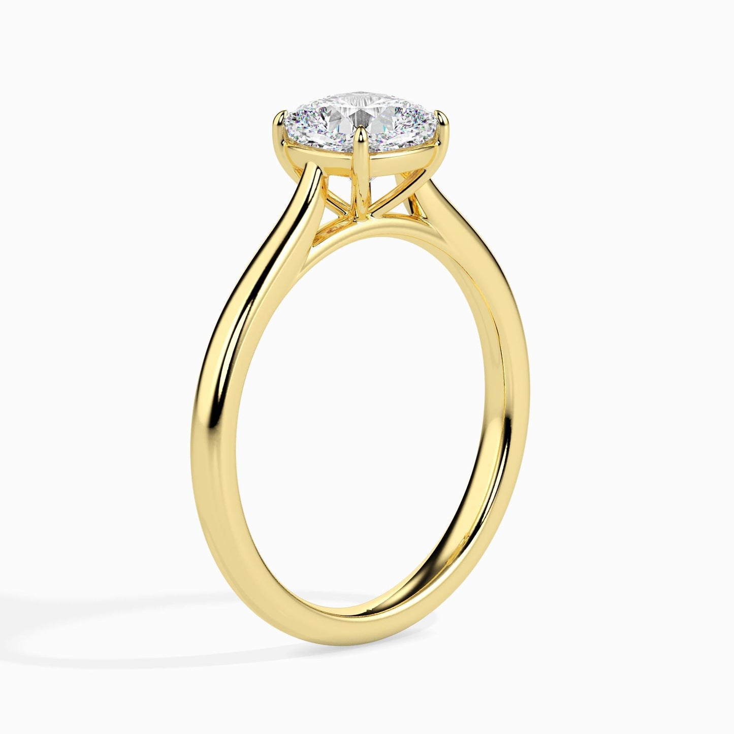 60 Cent Cushion Solitaire Ring