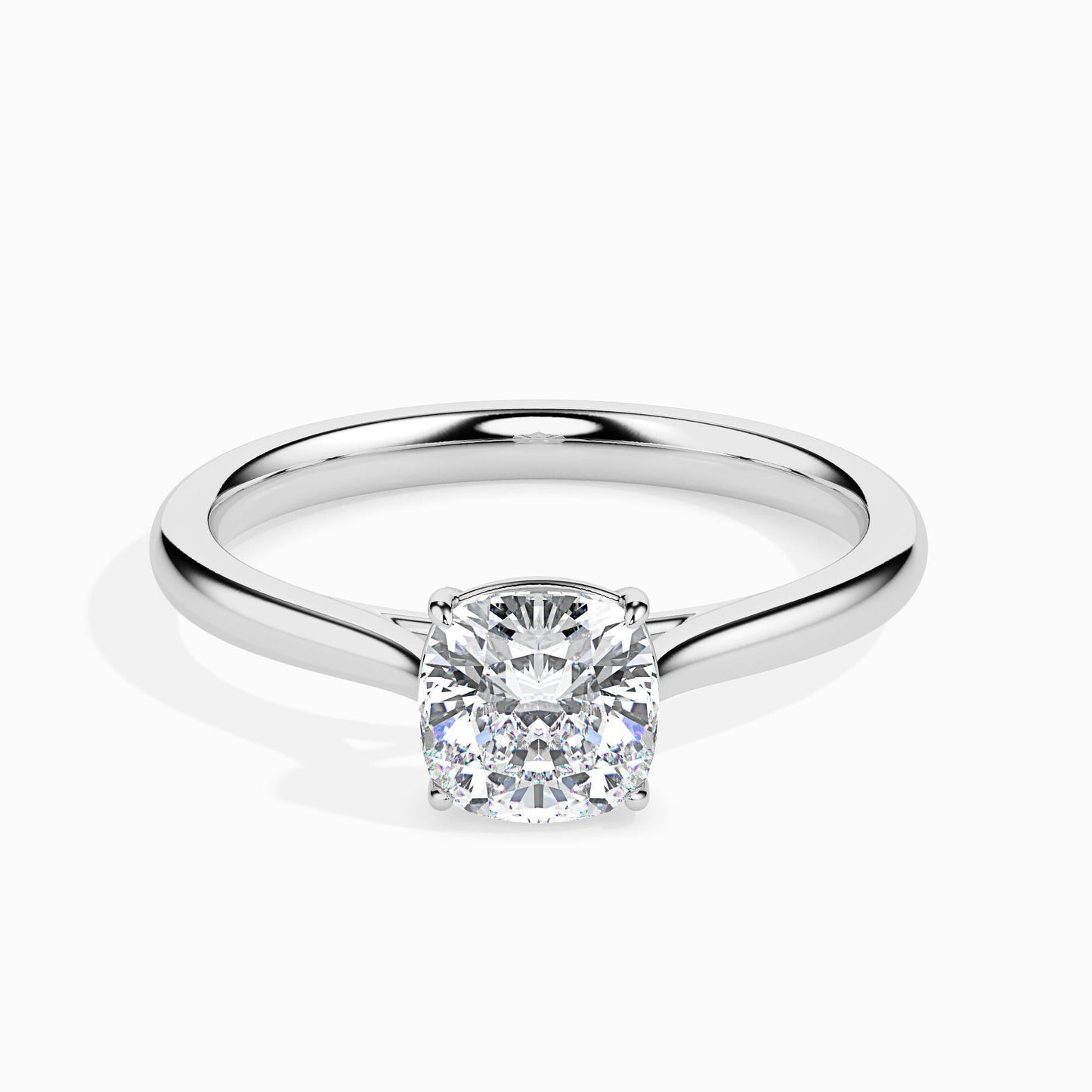 1 Carat Cushion Solitaire Ring