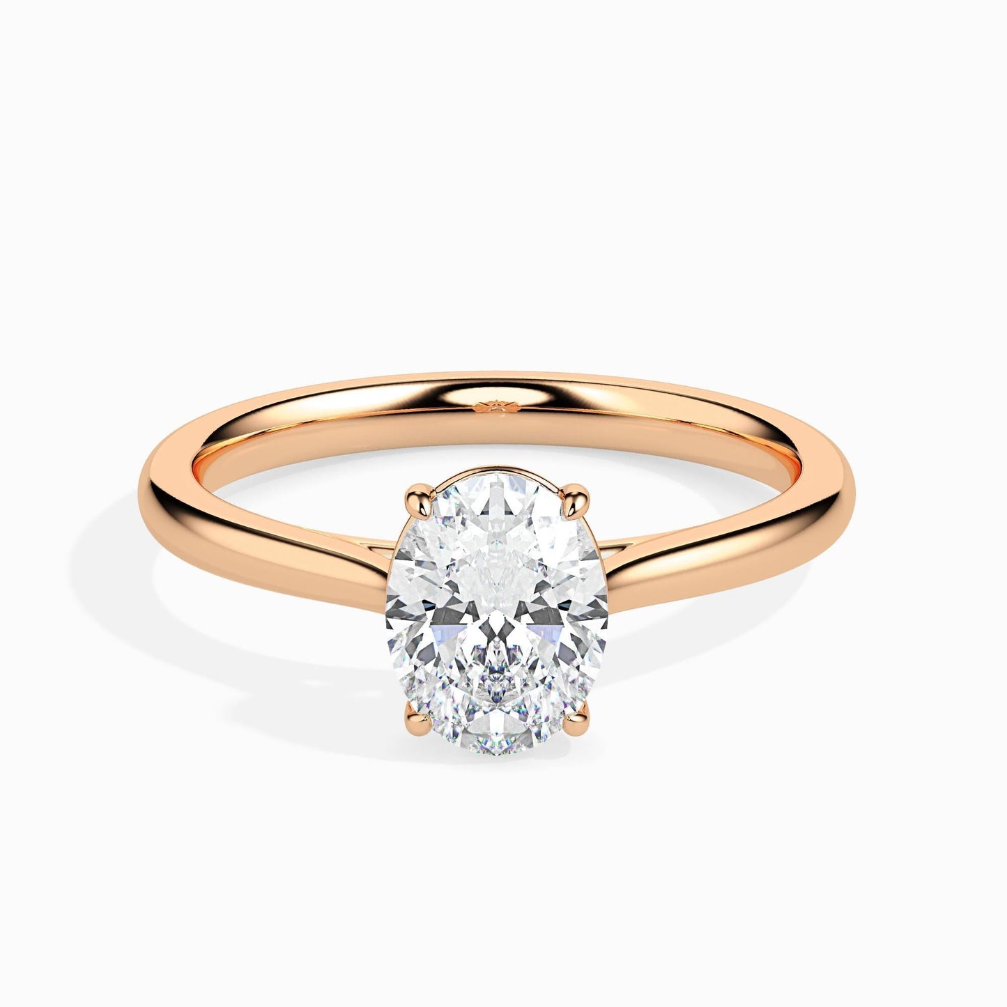 35 Cent Oval Solitaire Ring