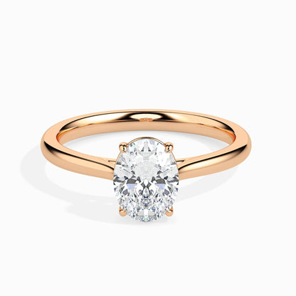 35 Cent Oval Solitaire Ring