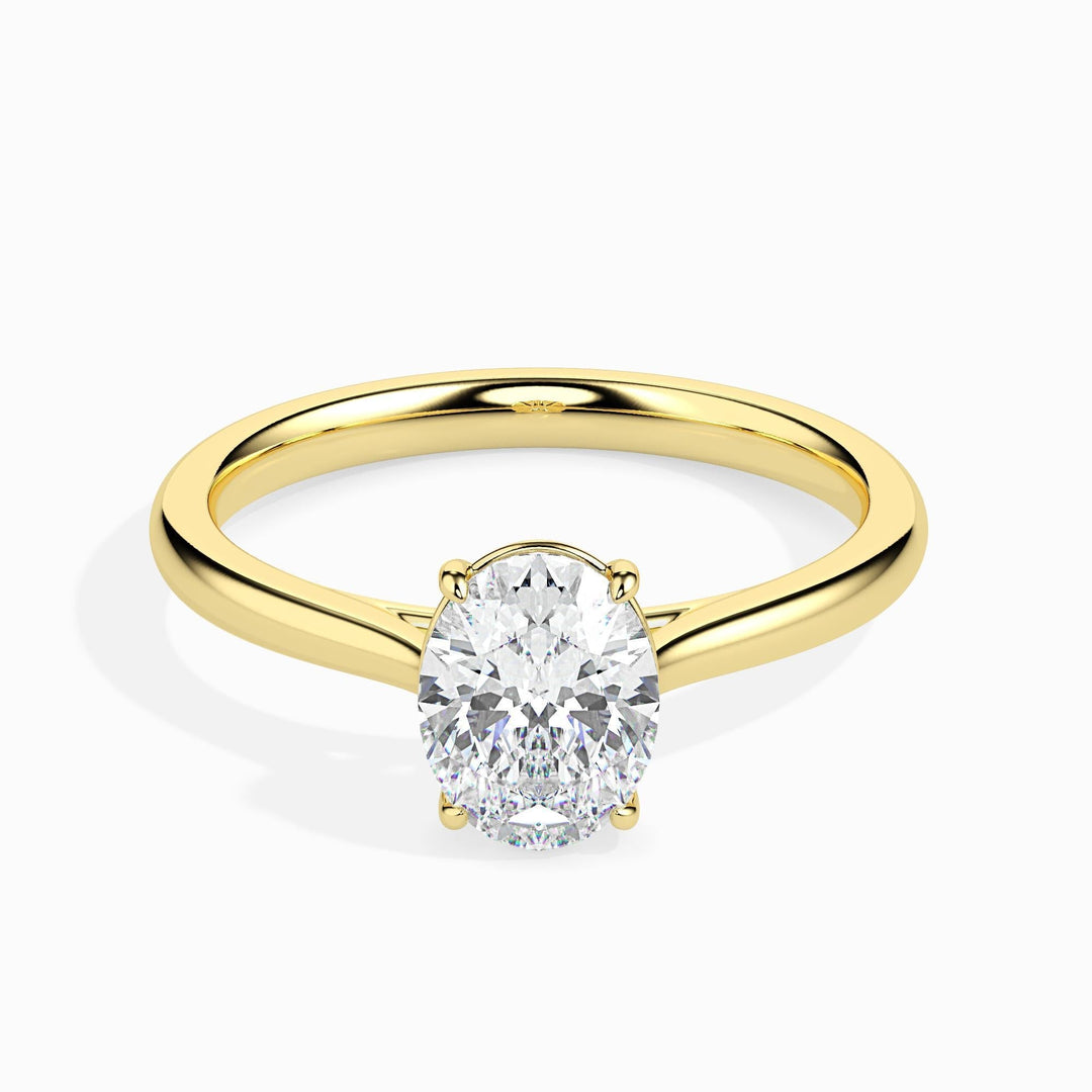 35 Cent Oval Solitaire Ring