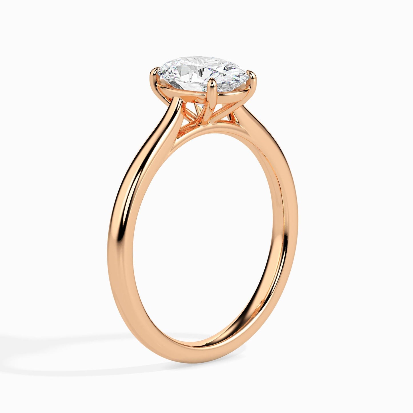 35 Cent Oval Solitaire Ring