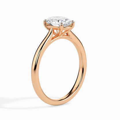 35 Cent Oval Solitaire Ring
