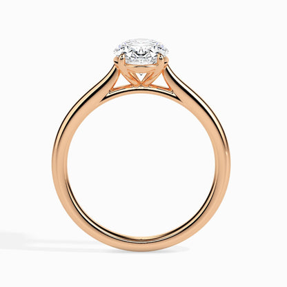 35 Cent Oval Solitaire Ring