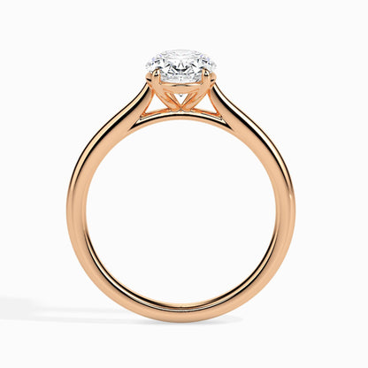 35 Cent Oval Solitaire Ring