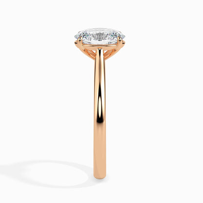 35 Cent Oval Solitaire Ring