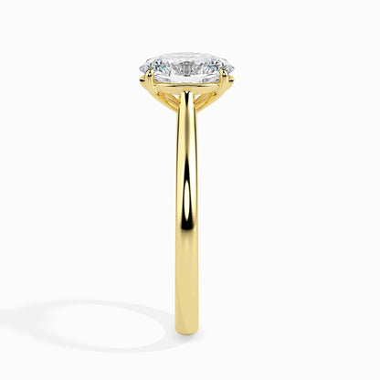 35 Cent Oval Solitaire Ring