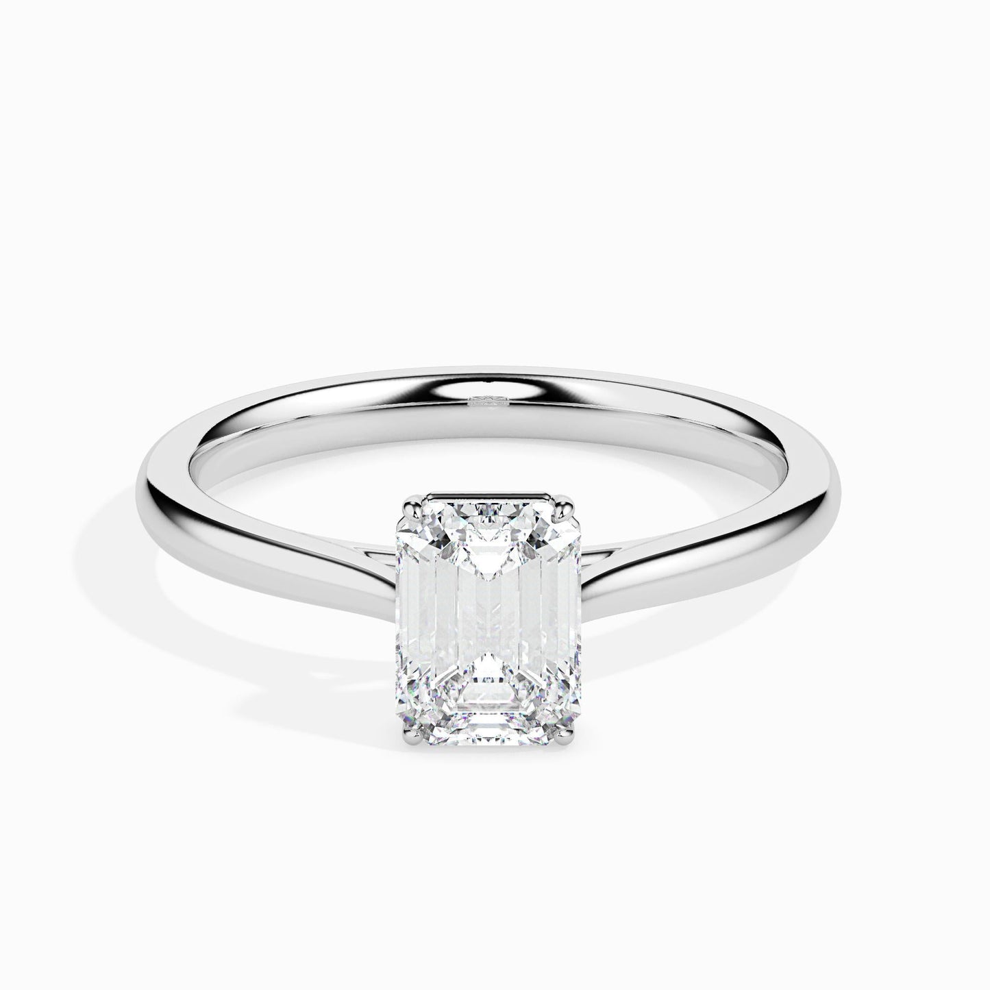 50 Cent Emerald Solitaire Ring