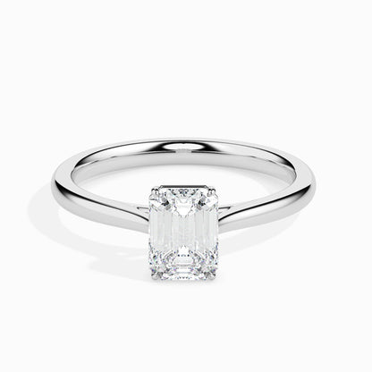 50 Cent Emerald Solitaire Ring