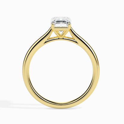 50 Cent Emerald Solitaire Ring