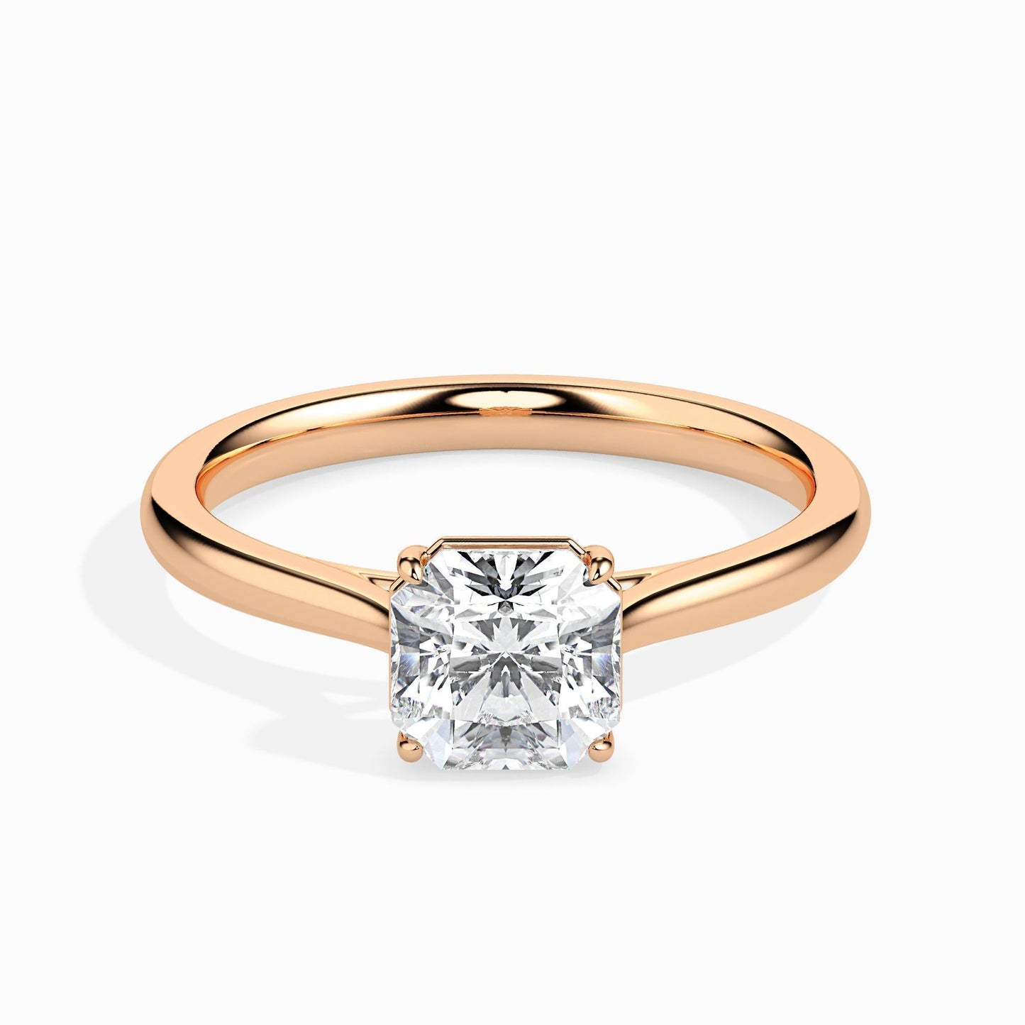 50 Cent Asscher Solitaire Ring