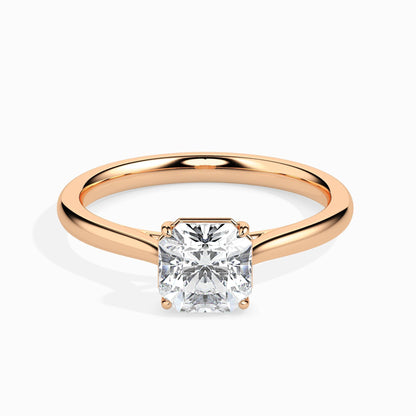 50 Cent Asscher Solitaire Ring