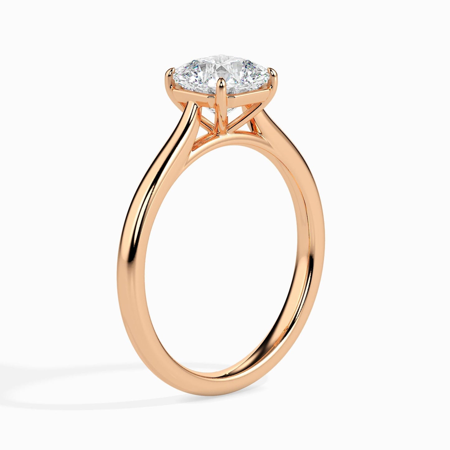 50 Cent Asscher Solitaire Ring