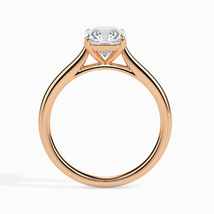 50 Cent Asscher Solitaire Ring